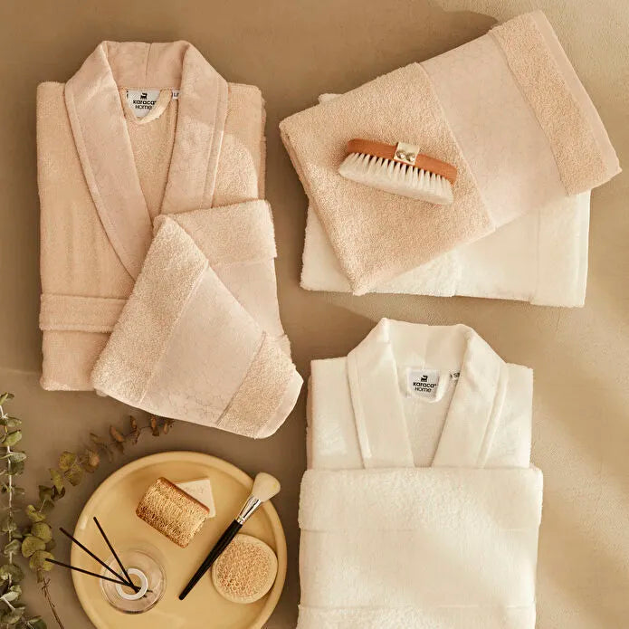 Karaca Home Casita Flos %100 Pamuk 6 Parça Aile Banyo Seti Gri-Mürdüm