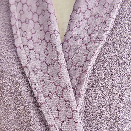 Karaca Home Casita Flos %100 Pamuk 6 Parça Aile Banyo Seti Gri-Mürdüm