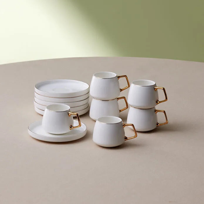 Karaca Streamline Saturn 6 Kişilik Kahve Fincanı Takımı 100 ml Gold