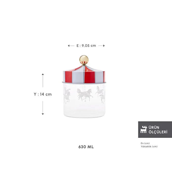 Karaca Karnaval Cam Saklama Kabı 630 ml