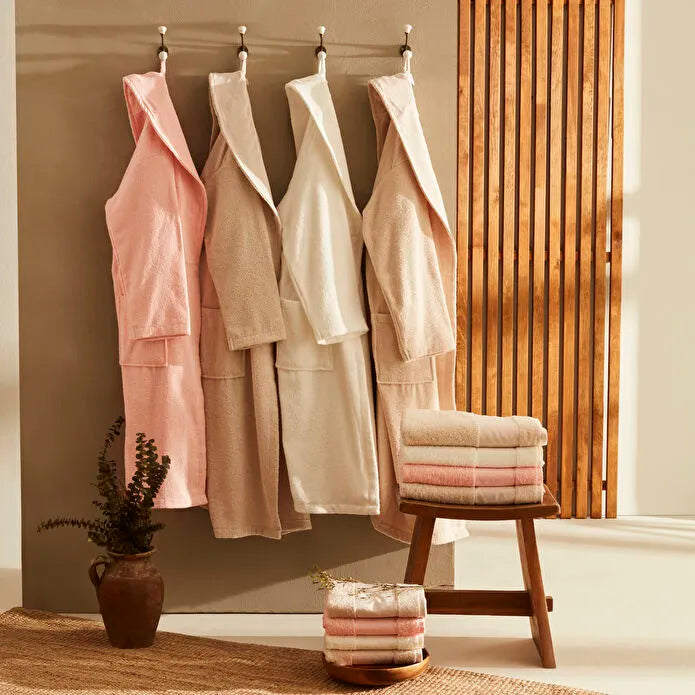 Karaca Home Casita Flos %100 Pamuk 6 Parça Aile Banyo Seti Gri-Mürdüm