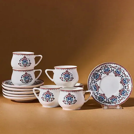 Karaca Nakkaş 6 Kişilik Kahve Fincanı Takımı 100 ml