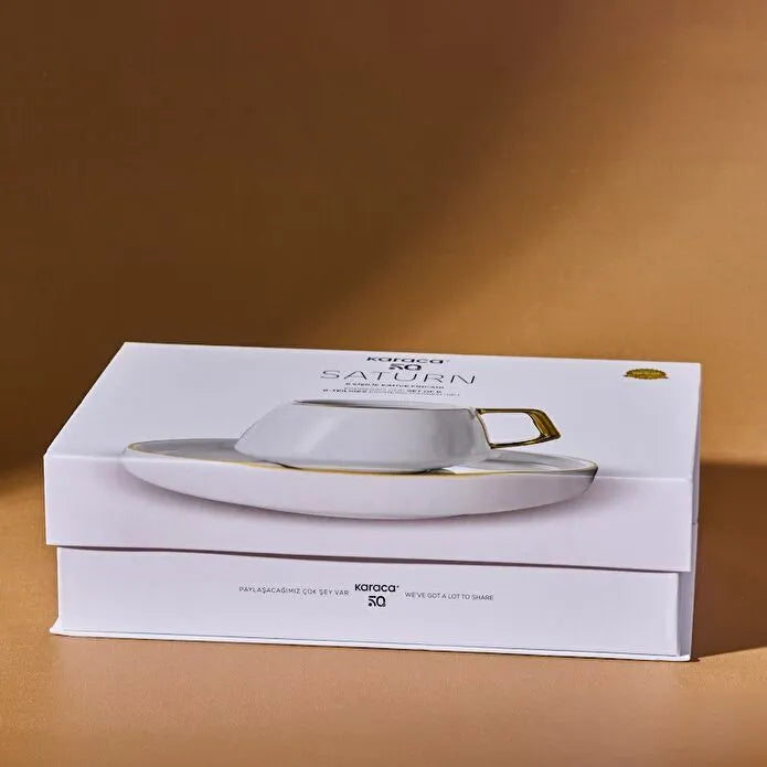 Karaca Streamline Saturn 6 Kişilik Kahve Fincanı Takımı 100 ml Gold