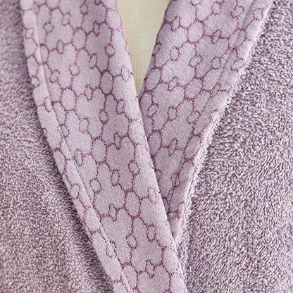 Karaca Home Casita Flos %100 Pamuk 6 Parça Aile Banyo Seti Gri-Mürdüm