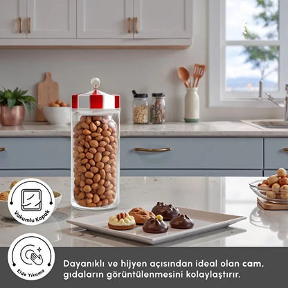 Karaca Karnaval Cam Saklama Kabı 1300 Ml