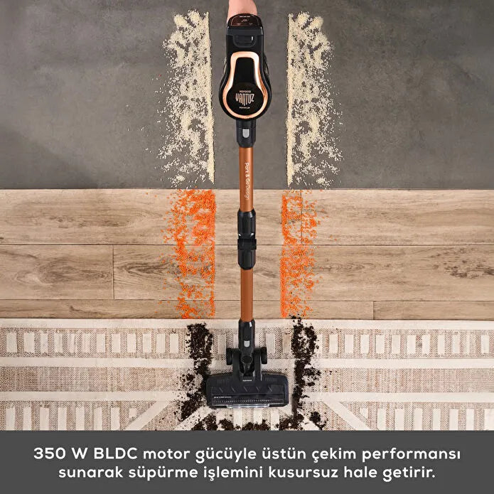 Karaca Vantuz Power Up Pro Dikey Süpürge Black Copper