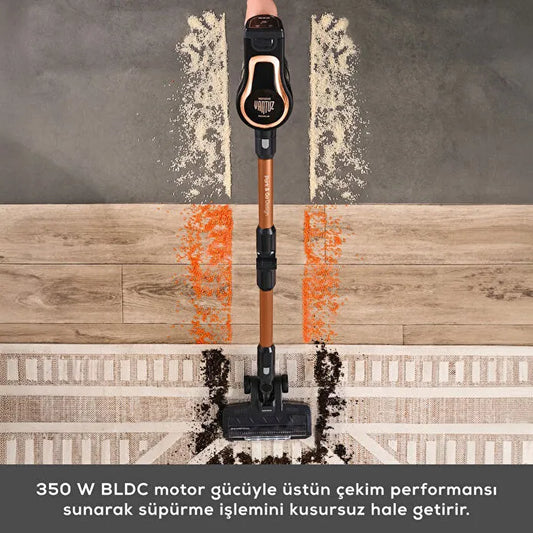 Karaca Vantuz Power Up Pro Dikey Süpürge Black Copper
