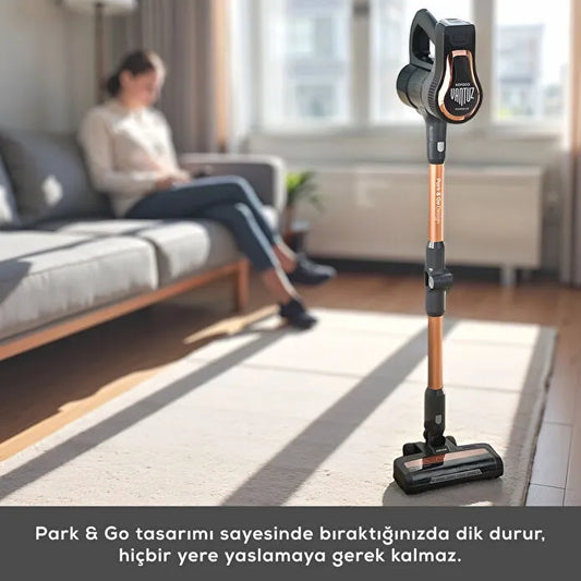 Karaca Vantuz Power Up Pro Dikey Süpürge Black Copper