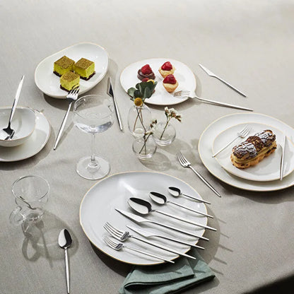 Karaca 316 Premium Moongate Platin 12 Kişilik 84 Parça Çatal Kaşık Bıçak Takımı
