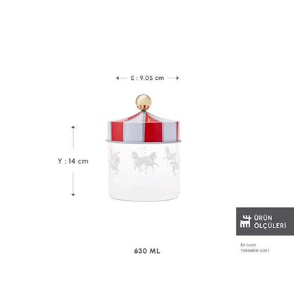 Karaca Karnaval Cam Saklama Kabı 630 ml