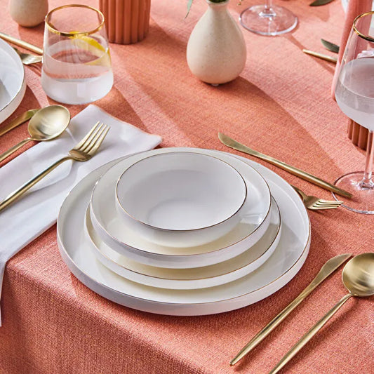 Karaca Stream Bone Saturn 24 Parça 6 Kişilik Yemek Takımı Gold